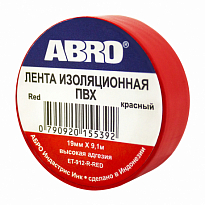 ABRO изолента красная 9,1м ET-912-18-10-RED-RW 10шт./500шт.